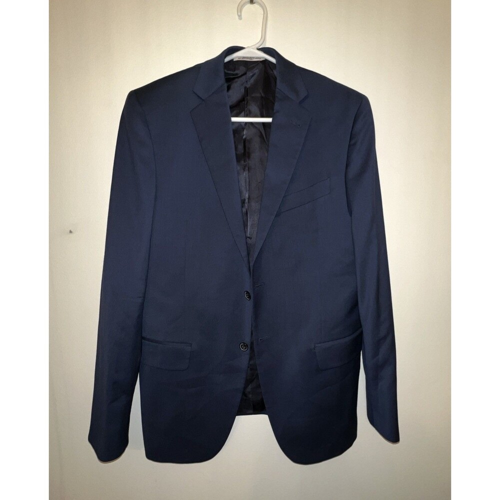 Joseph Abboud Men's 100% Wool Sport Coat Blazer Navy Blue Size 40R‎